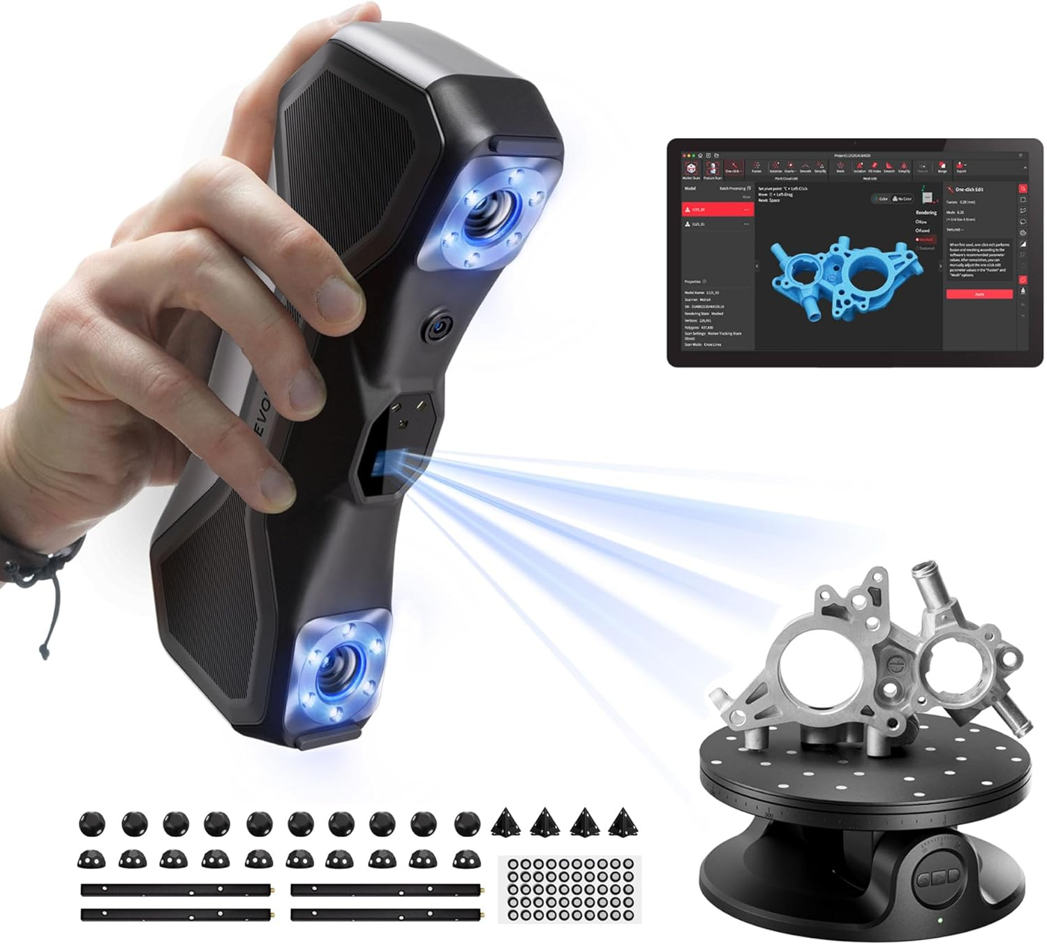 Industrial Blue Laser - Revopoint MetroX 3D-scanner, 0,01 mm precisie,