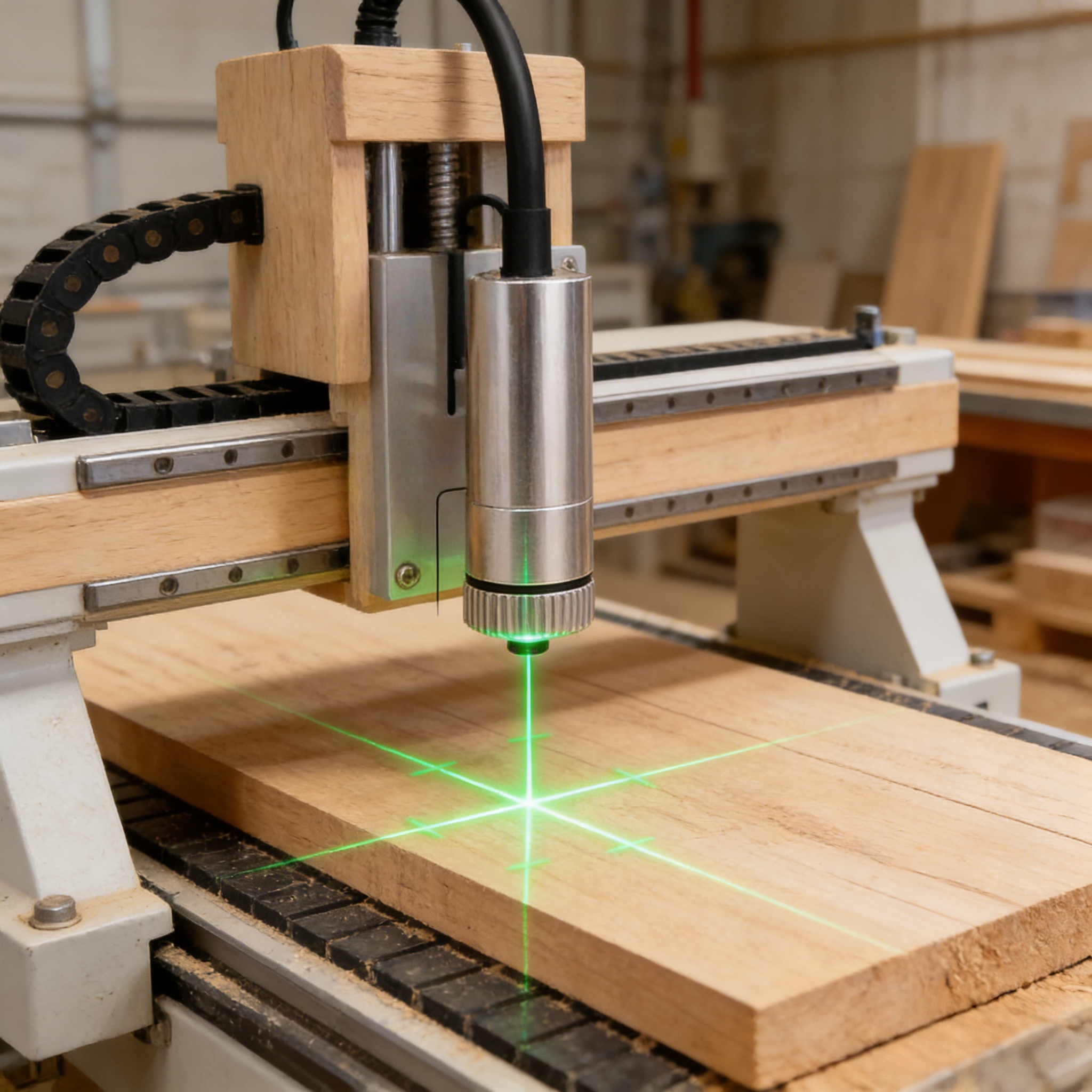 Industrial Laser Alignment Equipment - 520nm groene lasermodule kruislijn met schaal