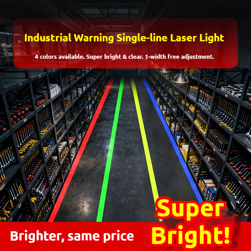 Industrial Laser Line Projector - Enkelvoudige lijn laserprojectielamp, hoge helderheid, geel