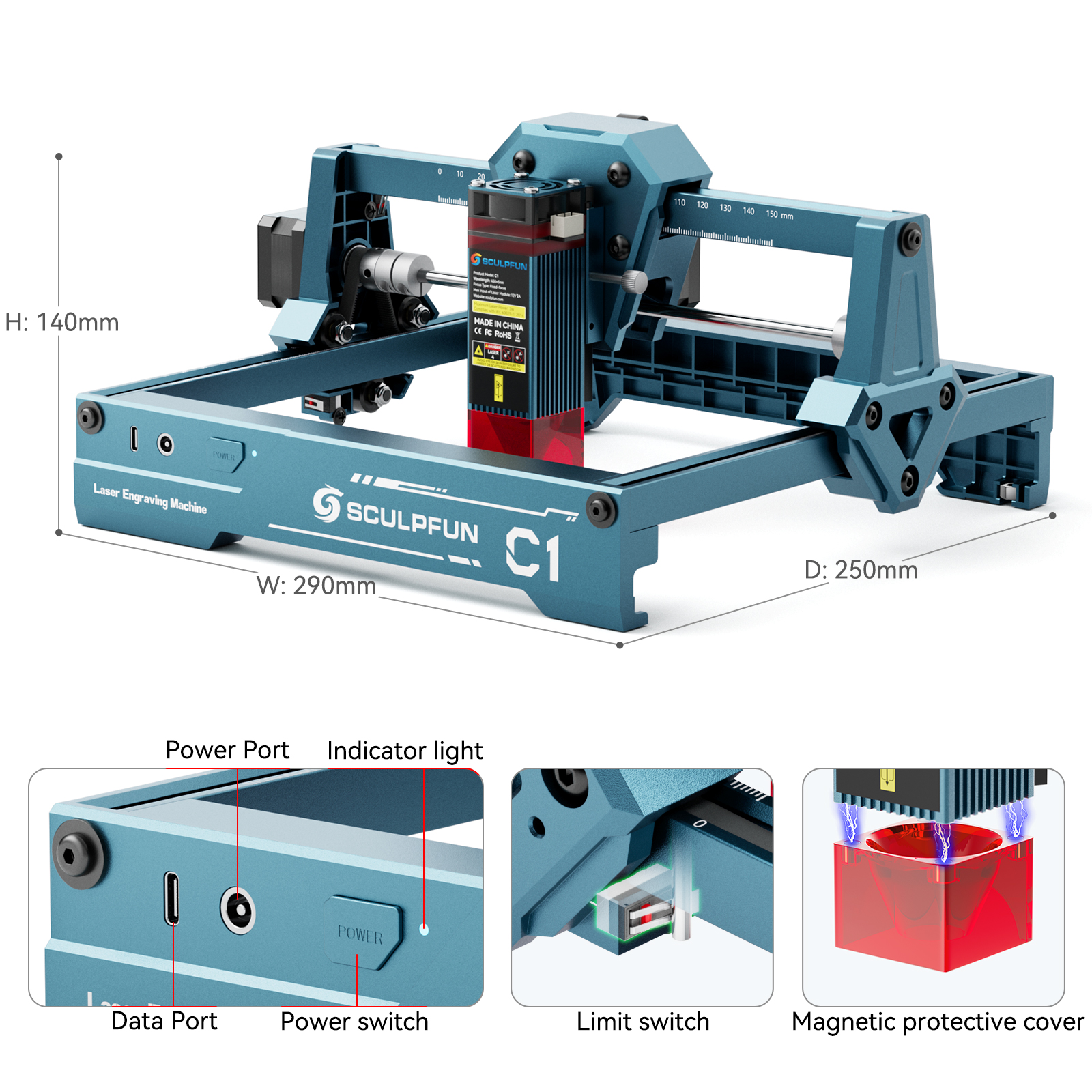 Sculpfun 3W C1 Mini Lasergrave - Industrial Laser Engraver recensie en prijs