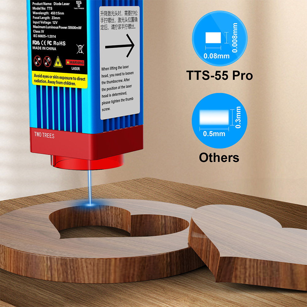 TwoTrees TTS-55 Pro/TTS-10 Pro - Industrial Laser Engraver recensie en prijs