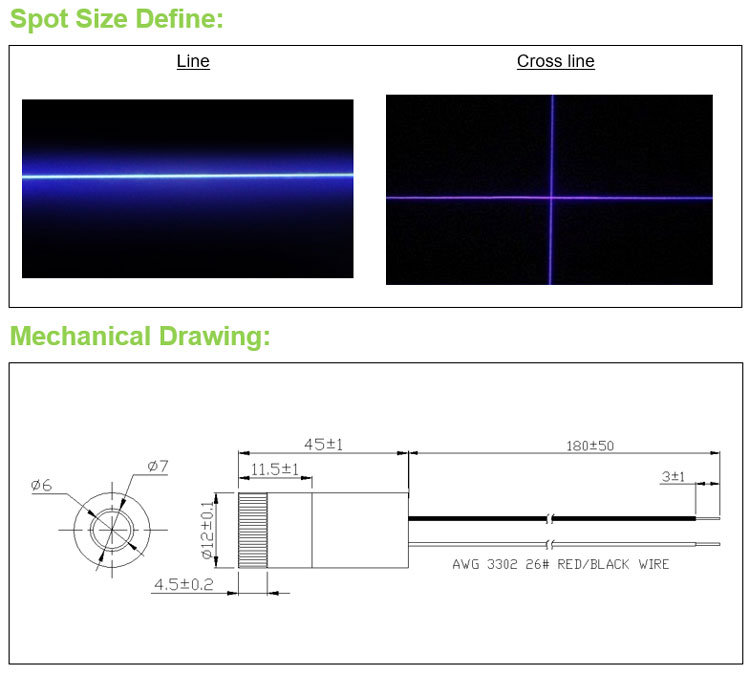 D12x45mm Focusseerbaar 405nm 1 - Industrial Blue Laser recensie en prijs